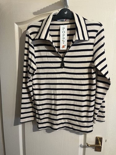 Poppy striped part zip long - part, zip,