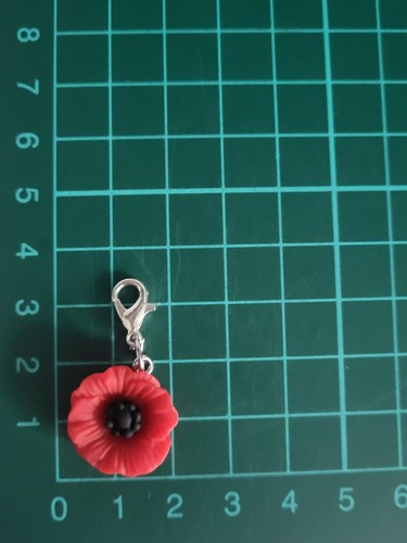 Poppy clip dangle charm for - charm,
