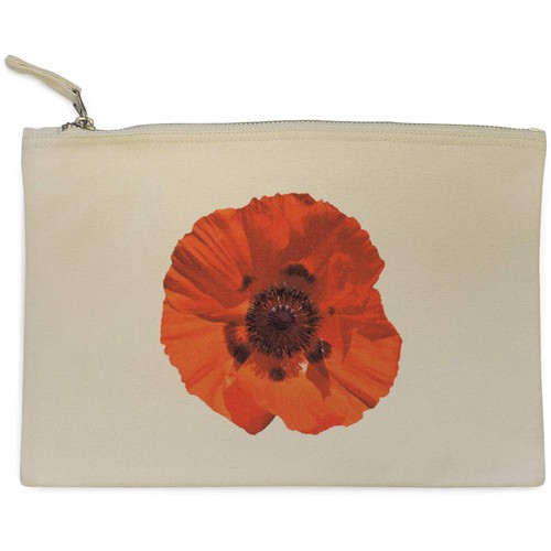 Poppy canvas zip clutch - 'poppy',