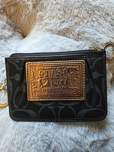 Coach black poppy - coach, zip