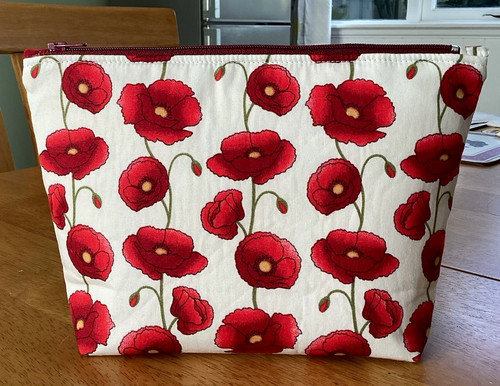 Stunning white red poppy - white/red,
