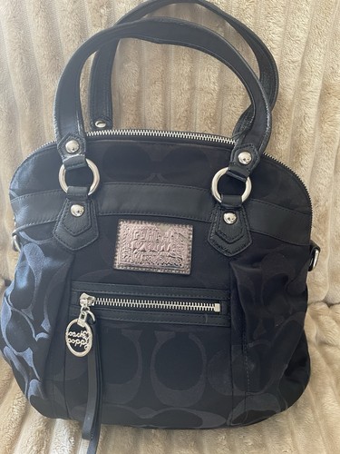 Coach poppy black canvas - black,