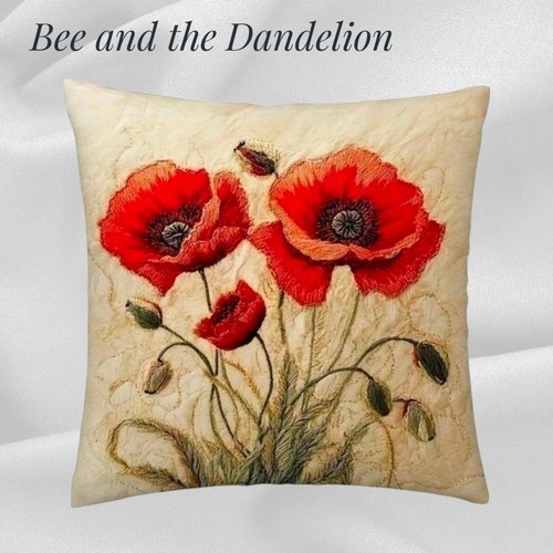 Poppy summer cushion - summer, cover