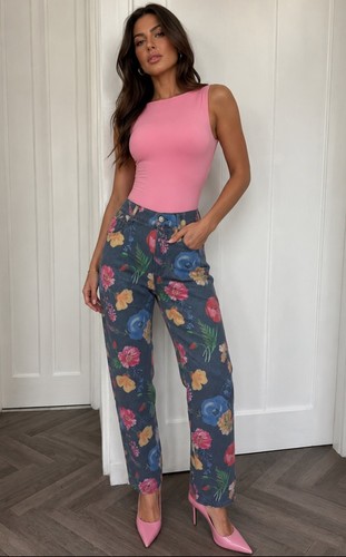 Brax floral poppy print high