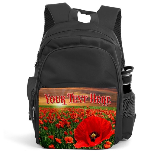 Personalised poppy backpack - personalised,