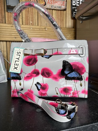 Grey poppy butterfly - grey, &