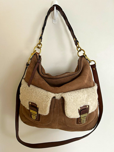 Coach poppy shearling brown - coach,