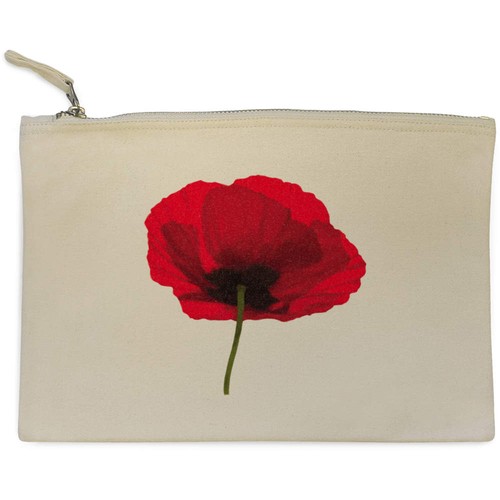 Poppy canvas zip clutch - 'poppy',