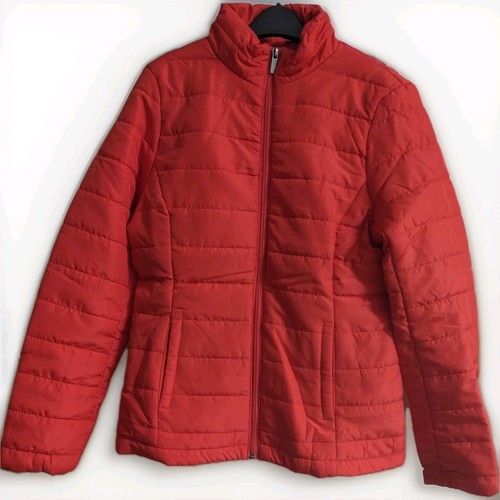Red poppy quilted coat - poppy,